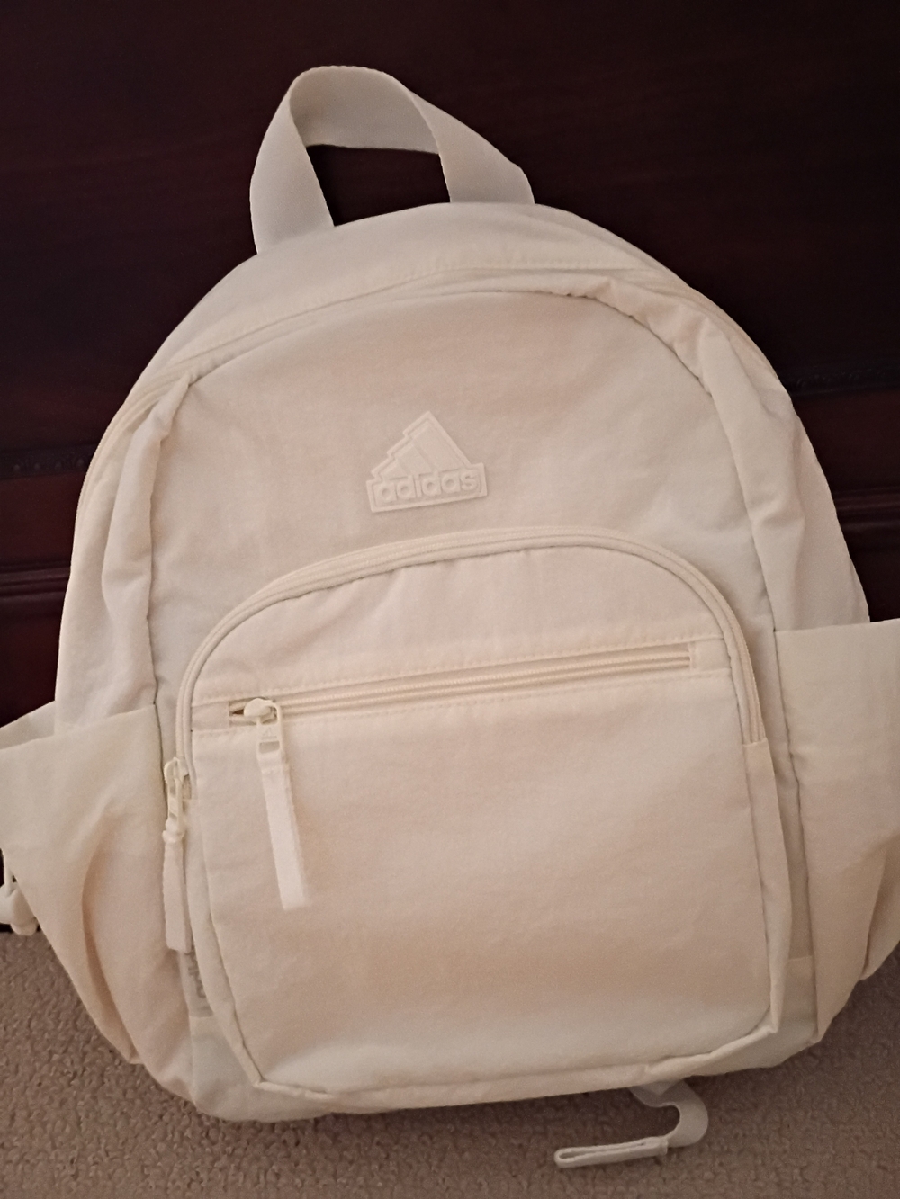 Adidas Cream Canvas Backpack